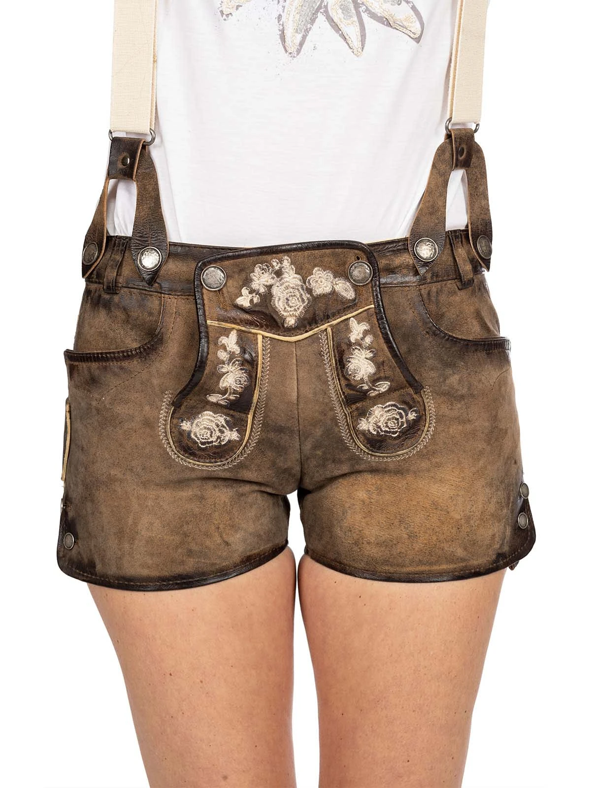 Maddox Lederhose Kurz GRUENSEE Ziller METIS Hellbraun 4 Maddox Lederhose Kurz GRUENSEE Ziller METIS Hellbraun – Bild 2
