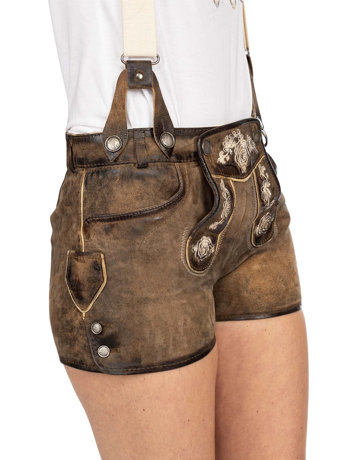 Maddox Lederhose Kurz GRUENSEE Ziller METIS Hellbraun 5 Maddox Lederhose Kurz GRUENSEE Ziller METIS Hellbraun – Bild 3
