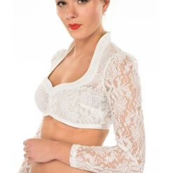 MarJo Dirndlbluse BECCA-CELINA Weiss Langarm -Dirndl Geschäft marjo dirndlbluse becca celina weiss langarm 3