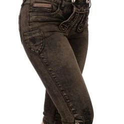 MarJo Jeans P140 MILLA Kniebund Dunkelbraun -Dirndl Geschäft marjo jeans p140 milla kniebund dunkelbraun 2