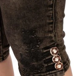 MarJo Jeans P140 MILLA Kniebund Dunkelbraun -Dirndl Geschäft marjo jeans p140 milla kniebund dunkelbraun 6