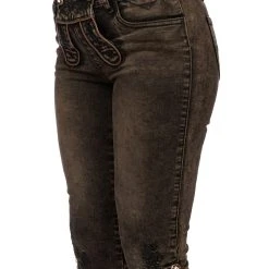 MarJo Jeans P140 MILLA Kniebund Dunkelbraun -Dirndl Geschäft marjo jeans p140 milla kniebund dunkelbraun 7