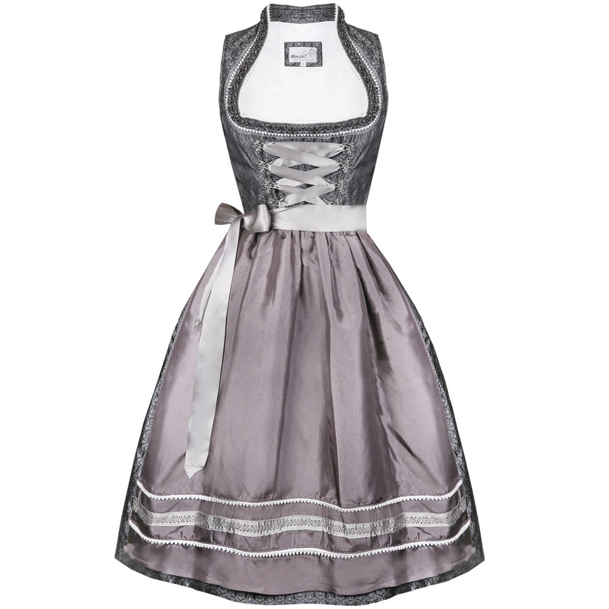 MarJo Midi Dirndl In Anthrazit 4 MarJo Midi Dirndl In Anthrazit – Bild 2