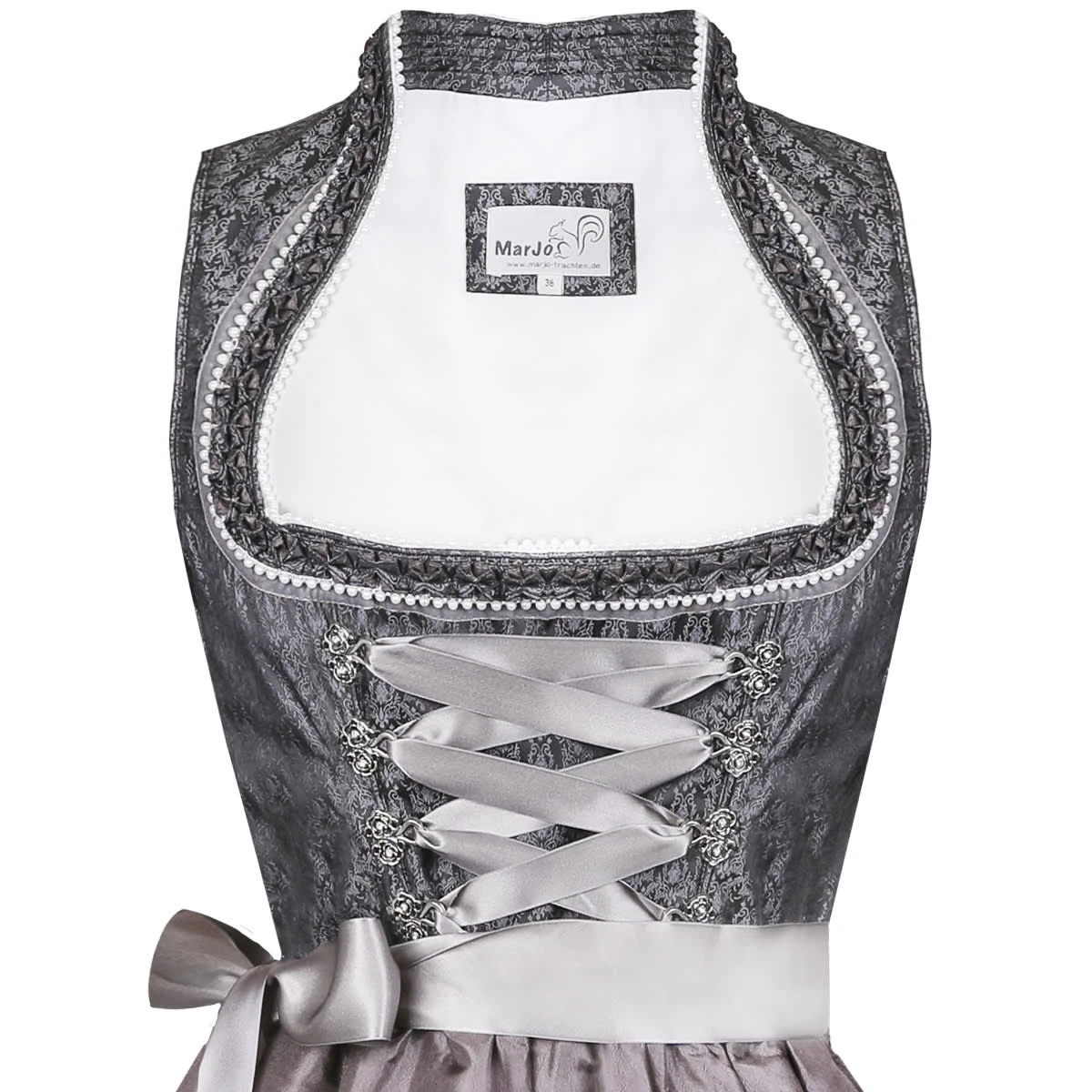 MarJo Midi Dirndl In Anthrazit 5 MarJo Midi Dirndl In Anthrazit – Bild 3