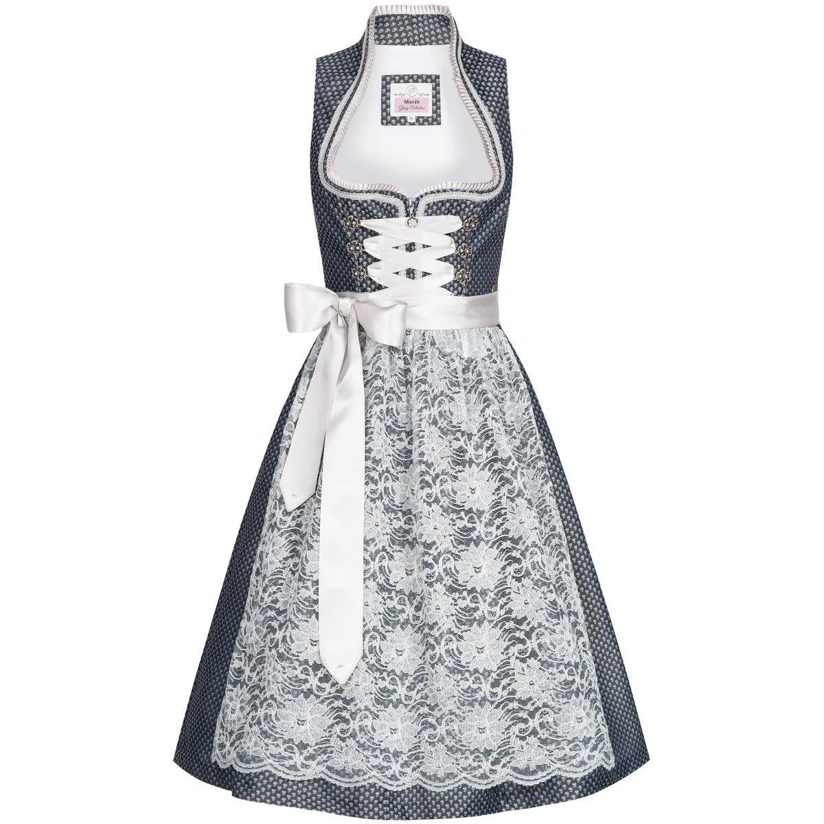 MarJo Midi Dirndl In Blau 4 MarJo Midi Dirndl In Blau – Bild 2