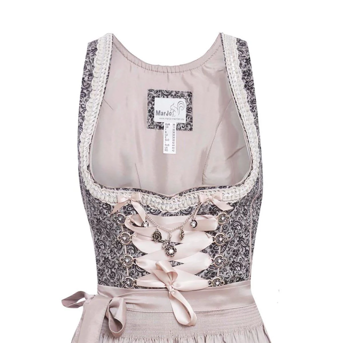 MarJo Midi Dirndl In Grau 5 MarJo Midi Dirndl In Grau – Bild 3