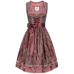 MarJo Midi Dirndl In Weinrot