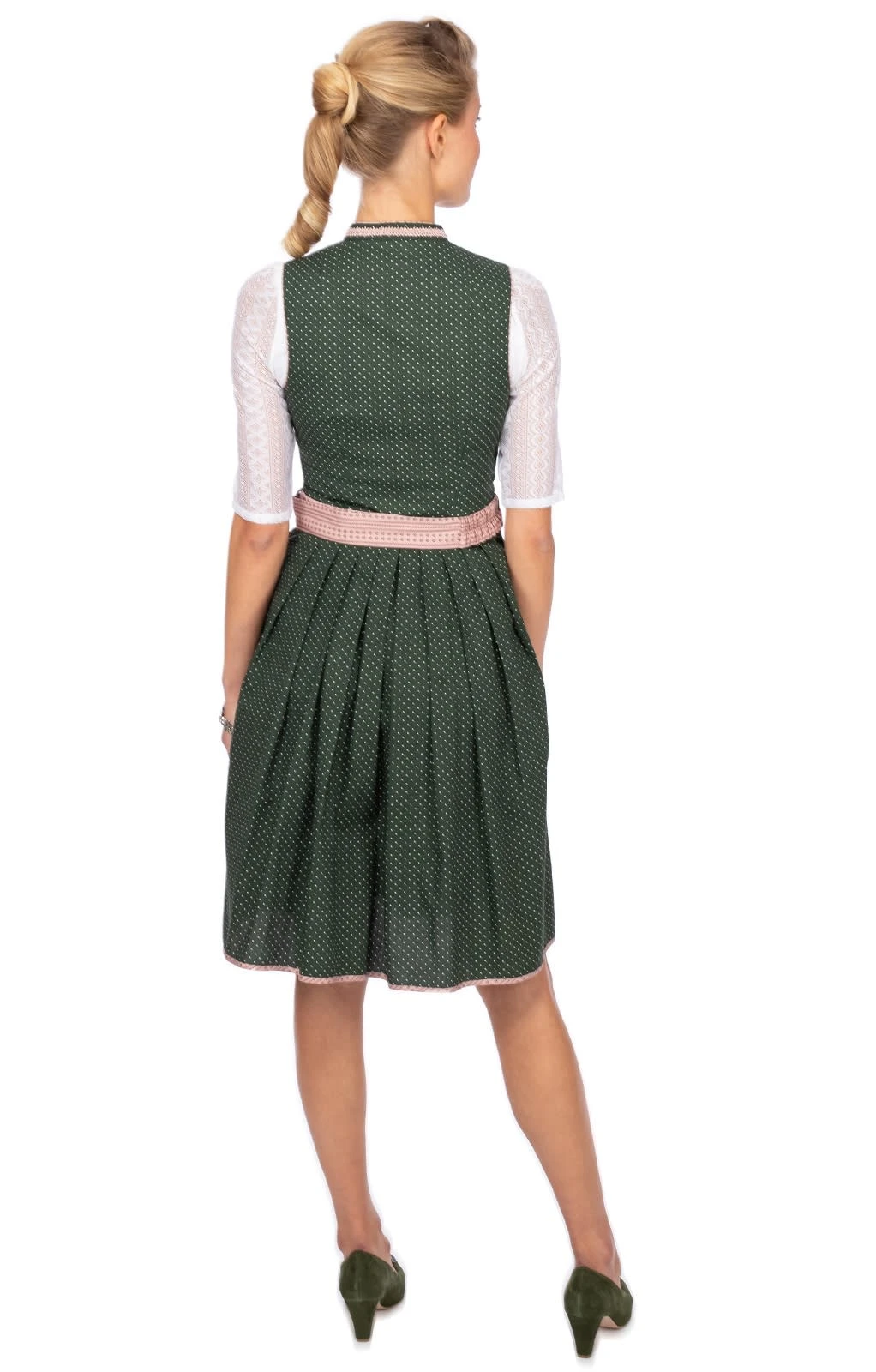 MarJo Mini Dirndl 2tlg. 58cm CORALIE Grün Creme 6 MarJo Mini Dirndl 2tlg. 58cm CORALIE Grün Creme – Bild 4