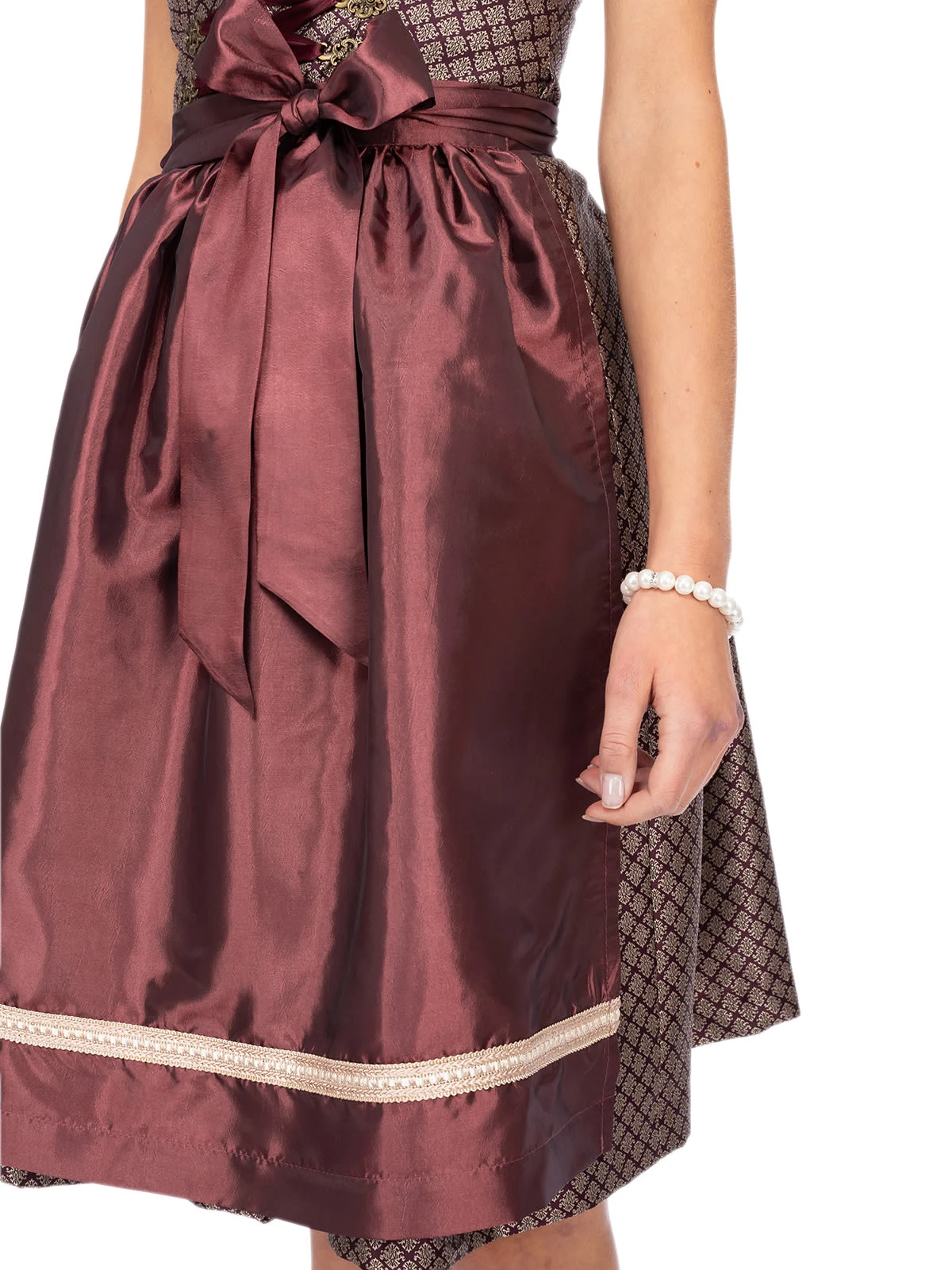 MarJo Mini Dirndl 2tlg. 58cm KÄTHE Burgund Gold 5 MarJo Mini Dirndl 2tlg. 58cm KÄTHE Burgund Gold – Bild 3