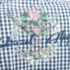 MarJo Trachtenbluse In Blau -Dirndl Geschäft marjo trachtenbluse in blau 1