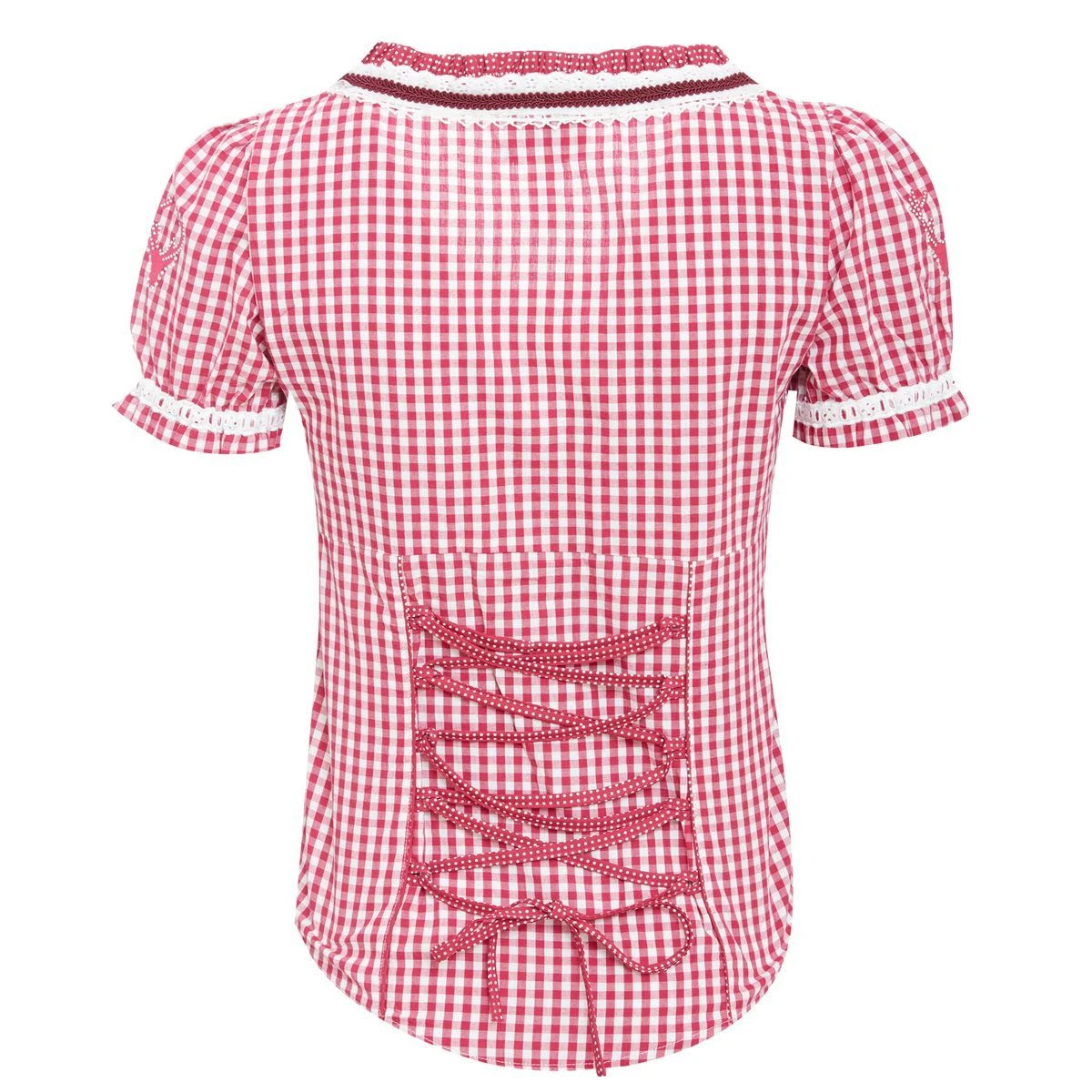 MarJo Trachtenbluse In Rot 5 MarJo Trachtenbluse In Rot – Bild 3