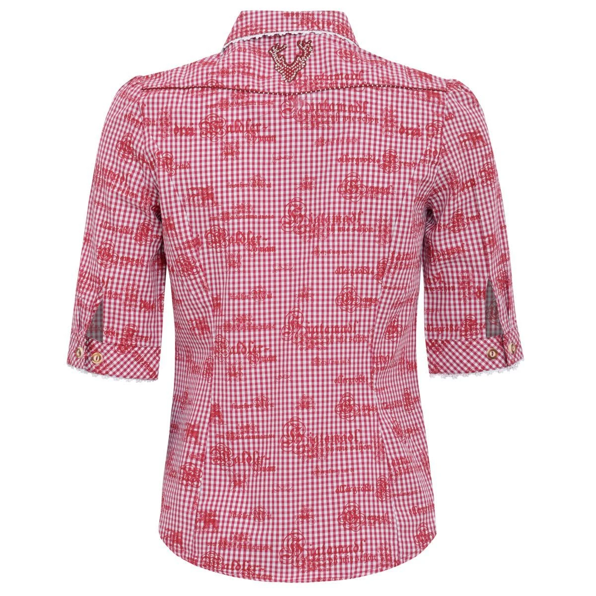 MarJo Trachtenbluse In Rot 5 MarJo Trachtenbluse In Rot – Bild 3