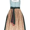 Melega Dirndl In Petrol/ Hellblau/ Bunt -Dirndl Geschäft melega dirndl in petrol hellblau bunt