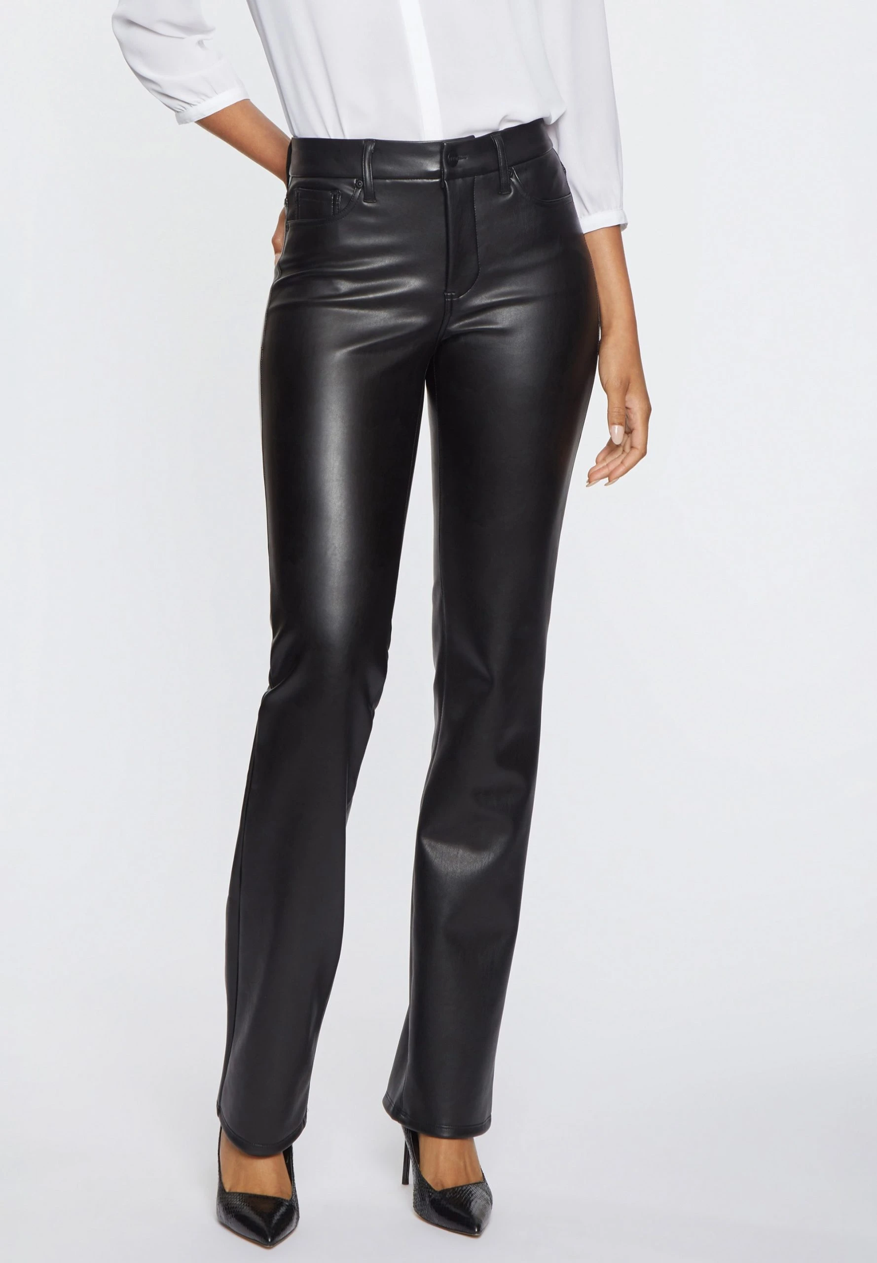 NYDJ Hose Marilyn Straight In Schwarz 4 NYDJ Hose Marilyn Straight In Schwarz – Bild 2