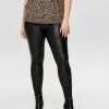 ONLY CARMAKOMA Coated Leder Optik Skinny Stretch Hose Große Größen Plus Size In Schwarz -Dirndl Geschäft only carmakoma coated leder optik skinny stretch hose grosse grossen plus size in schwarz