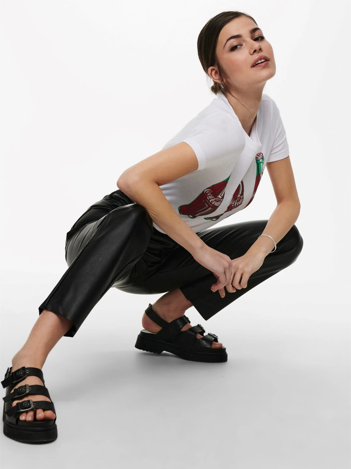 ONLY High WaistPU Kunstleder Hose Stretch Pants Beschichtet ONLEMILY In Schwarz 8 ONLY High WaistPU Kunstleder Hose Stretch Pants Beschichtet ONLEMILY In Schwarz – Bild 6