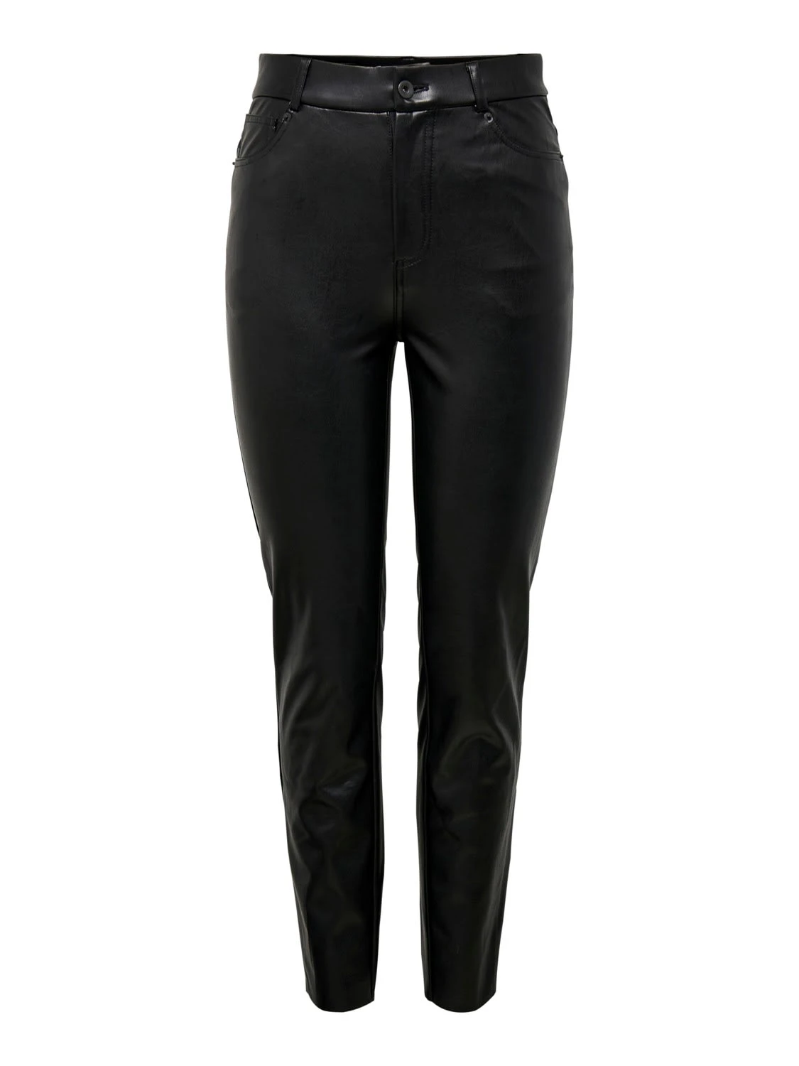 ONLY High WaistPU Kunstleder Hose Stretch Pants Beschichtet ONLEMILY In Schwarz 9 ONLY High WaistPU Kunstleder Hose Stretch Pants Beschichtet ONLEMILY In Schwarz – Bild 7