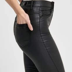 ONLY Kunstleder Hose High Waist Stretch Denim Beschichtet Coated ONLROYAL In Schwarz 13 ONLY Kunstleder Hose High Waist Stretch Denim Beschichtet Coated ONLROYAL In Schwarz -Dirndl Geschäft only kunstleder hose high waist stretch denim beschichtet coated onlroyal in schwarz 4