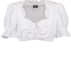 OS-Trachten Dirndlbluse Smufi In Weiß -Dirndl Geschäft os trachten dirndlbluse smufi in weiss 1