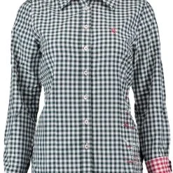 OS-Trachten Trachtenbluse Cridam In Dunkelgrün -Dirndl Geschäft os trachten trachtenbluse cridam in dunkelgrun 2