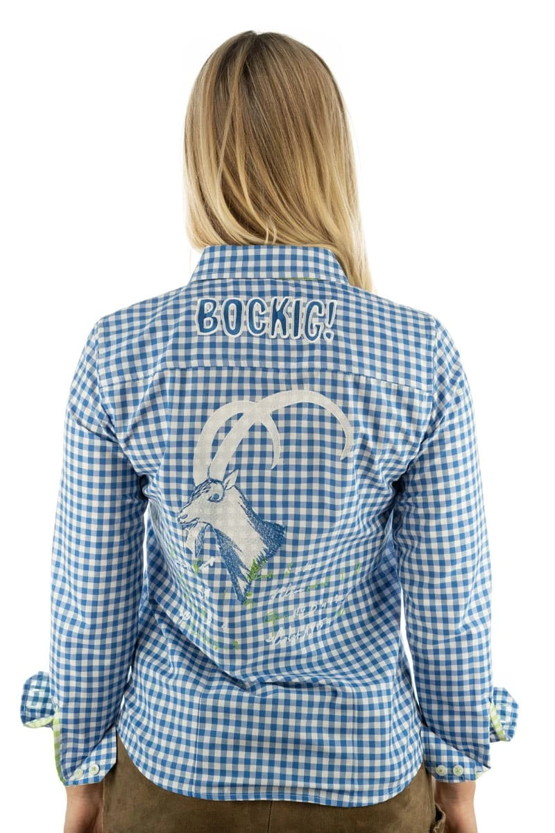 OS-Trachten Trachtenbluse Cridam In Mittelblau 4 OS-Trachten Trachtenbluse Cridam In Mittelblau – Bild 2