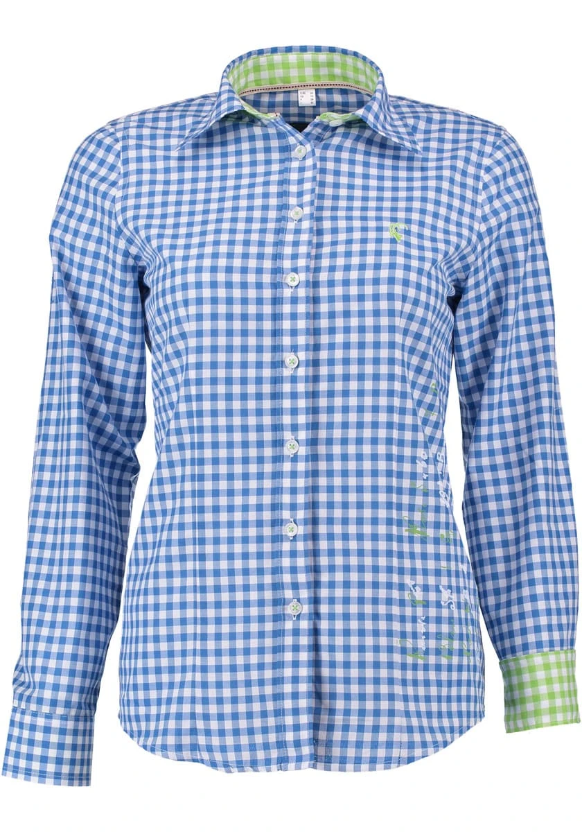 OS-Trachten Trachtenbluse Cridam In Mittelblau 5 OS-Trachten Trachtenbluse Cridam In Mittelblau – Bild 3