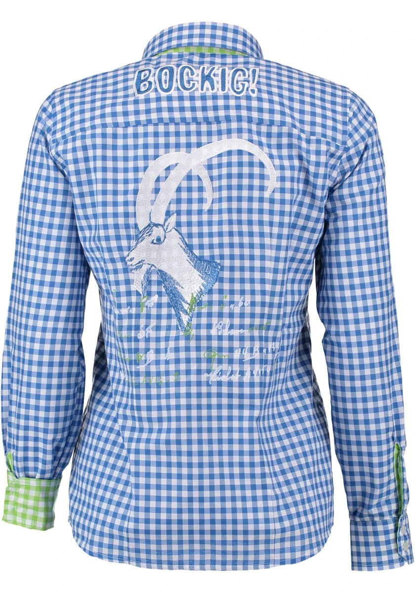 OS-Trachten Trachtenbluse Cridam In Mittelblau 6 OS-Trachten Trachtenbluse Cridam In Mittelblau – Bild 4