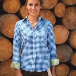 OS-Trachten Trachtenbluse Cridam In Mittelblau 12 OS-Trachten Trachtenbluse Cridam In Mittelblau -Dirndl Geschäft os trachten trachtenbluse cridam in mittelblau 4