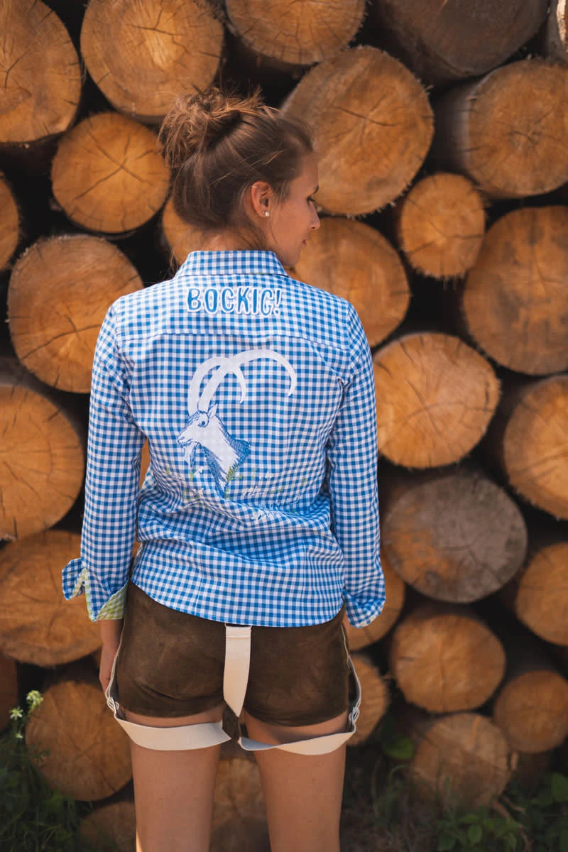 OS-Trachten Trachtenbluse Cridam In Mittelblau 8 OS-Trachten Trachtenbluse Cridam In Mittelblau – Bild 6