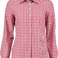 OS-Trachten Trachtenbluse Cridam In Mittelrot -Dirndl Geschäft os trachten trachtenbluse cridam in mittelrot 2