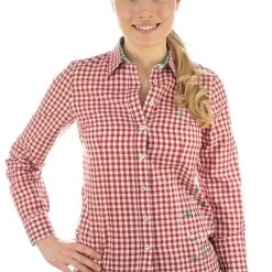 OS-Trachten Trachtenbluse Cridam In Mittelrot