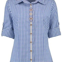 OS-Trachten Trachtenbluse Flosa In Mittelblau 10 OS-Trachten Trachtenbluse Flosa In Mittelblau -Dirndl Geschäft os trachten trachtenbluse flosa in mittelblau 2