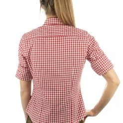 OS-Trachten Trachtenbluse Flosa In Mittelrot -Dirndl Geschäft os trachten trachtenbluse flosa in mittelrot 1