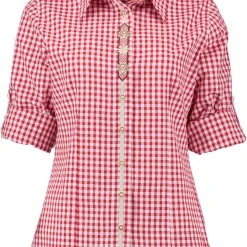 OS-Trachten Trachtenbluse Flosa In Mittelrot -Dirndl Geschäft os trachten trachtenbluse flosa in mittelrot 2