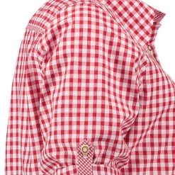 OS-Trachten Trachtenbluse Flosa In Mittelrot -Dirndl Geschäft os trachten trachtenbluse flosa in mittelrot 3