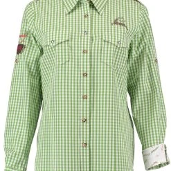 OS-Trachten Trachtenbluse Fronix In Giftgrün -Dirndl Geschäft os trachten trachtenbluse fronix in giftgrun 4