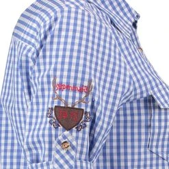 OS-Trachten Trachtenbluse Fronix In Jeans -Dirndl Geschäft os trachten trachtenbluse fronix in jeans 3