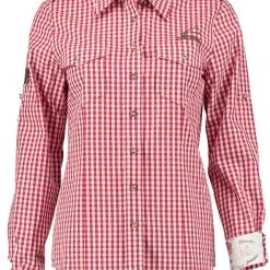 OS-Trachten Trachtenbluse Fronix In Mittelrot -Dirndl Geschäft os trachten trachtenbluse fronix in mittelrot 4