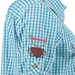 OS-Trachten Trachtenbluse Fronix In Türkis -Dirndl Geschäft os trachten trachtenbluse fronix in turkis 3