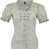 OS-Trachten Trachtenbluse Lyosur In Khaki/schlamm -Dirndl Geschäft os trachten trachtenbluse lyosur in khaki schlamm