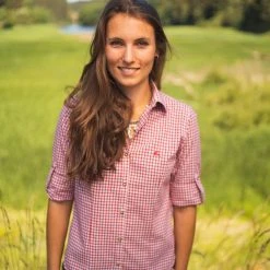 OS-Trachten Trachtenbluse Miweyo In Mittelrot -Dirndl Geschäft os trachten trachtenbluse miweyo in mittelrot 5