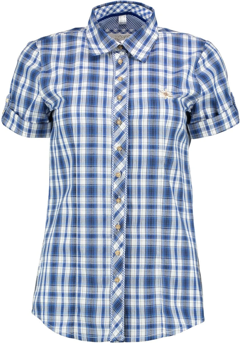 OS-Trachten Trachtenbluse Nootam In Dunkelblau 5 OS-Trachten Trachtenbluse Nootam In Dunkelblau – Bild 3