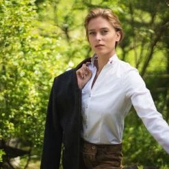 OS-Trachten Trachtenbluse Ogozi In Weiß-hochrot -Dirndl Geschäft os trachten trachtenbluse ogozi in weiss hochrot 2