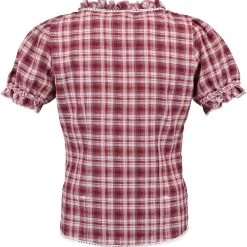 OS-Trachten Trachtenbluse Playap In Mittelrot -Dirndl Geschäft os trachten trachtenbluse playap in mittelrot 1