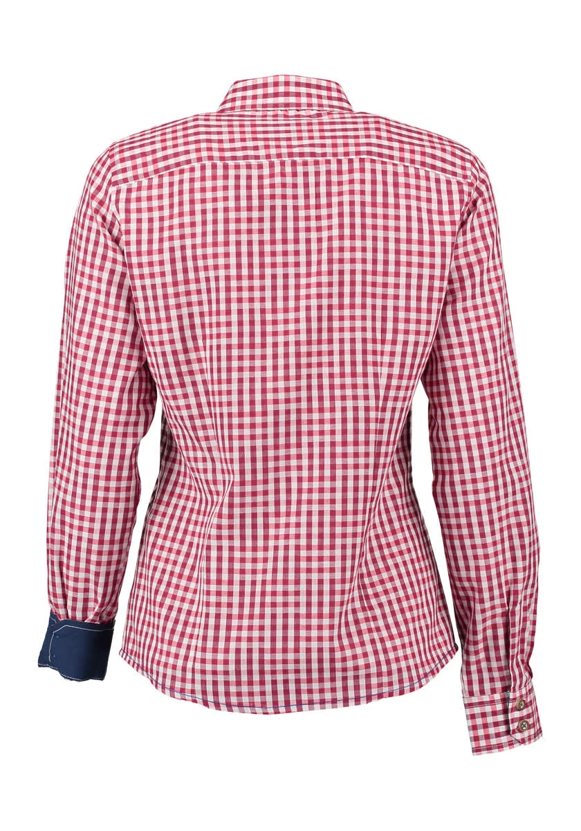 OS-Trachten Trachtenbluse Prigmi In Mittelrot 4 OS-Trachten Trachtenbluse Prigmi In Mittelrot – Bild 2