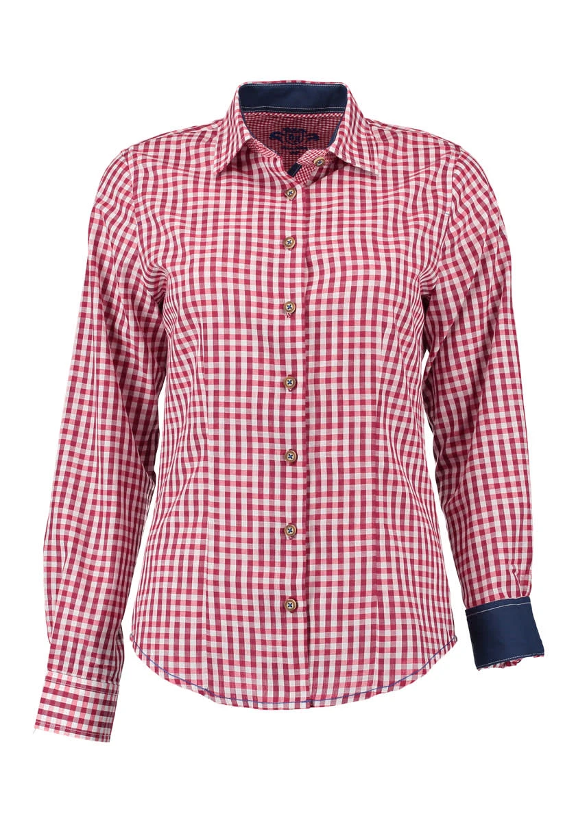 OS-Trachten Trachtenbluse Prigmi In Mittelrot 3 OS-Trachten Trachtenbluse Prigmi In Mittelrot