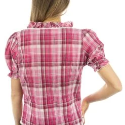 OS-Trachten Trachtenbluse Smussu In Dunkelrot -Dirndl Geschäft os trachten trachtenbluse smussu in dunkelrot 1