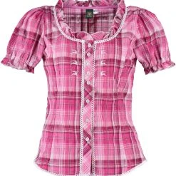 OS-Trachten Trachtenbluse Smussu In Dunkelrot -Dirndl Geschäft os trachten trachtenbluse smussu in dunkelrot 2