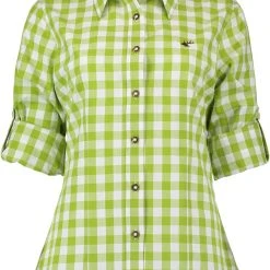 OS-Trachten Trachtenbluse Traian In Giftgrün -Dirndl Geschäft os trachten trachtenbluse traian in giftgrun 2