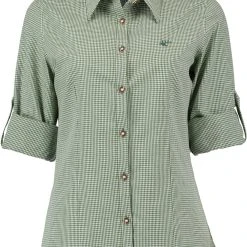 OS-Trachten Trachtenbluse Ututu In Khaki/schlamm -Dirndl Geschäft os trachten trachtenbluse ututu in khaki schlamm 2